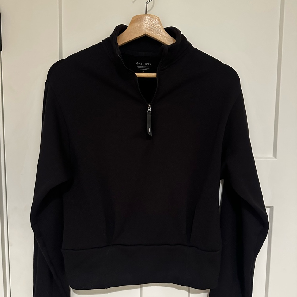 Athleta Black Half-Zip Pullover